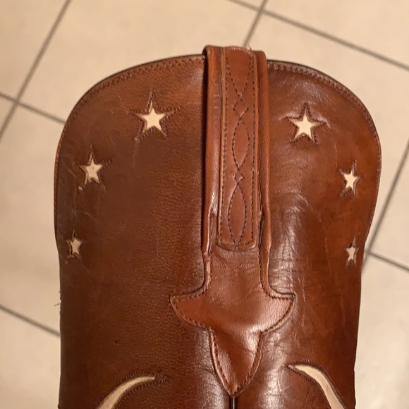 Rare vintage Lucchese pointy toe cowboy boots 9B Texas Billy Martin design - Picture 9 of 9